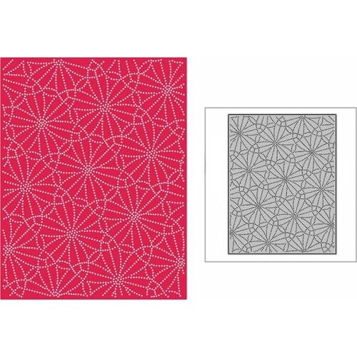 New Dotted Connected Flower Background Plate Craft Embossing Mold 2021 Metal Cutting Dies for DIY Scrapbooking Album Card Making