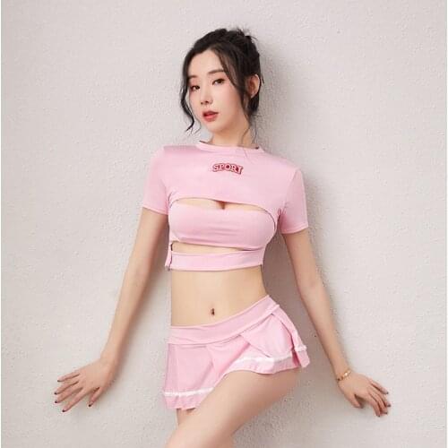 New sexy underwear pure student outfit big size sexy can love kawaii miniskirt uniform temptation breast leakage suit