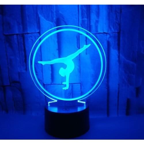 New Sales Ballet 3d Lights Colorful Touch Stereo Vision 3d Illusion 3d Gift Night Light Christmas gift for baby room lights