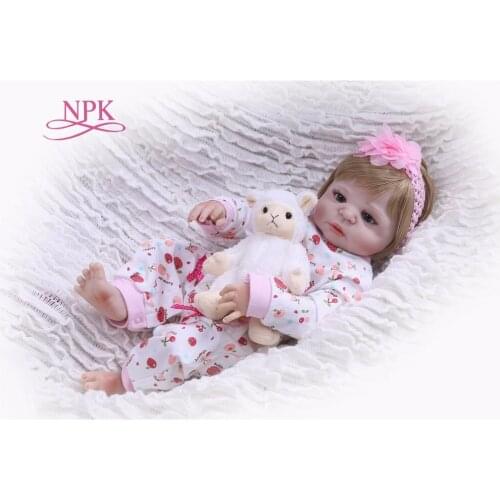 NPK 57CM Boneca bebes Reborn shivering apple Full Vinyl Reborn Baby Doll Toys Lifelike Child Birthday Xmas Gift HOT TOY for girl