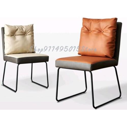 Nordic Italian Minimalist Dining Chair Soft Bag Dining Table Chair Dining Chair Light Luxury High-end Dining Chair