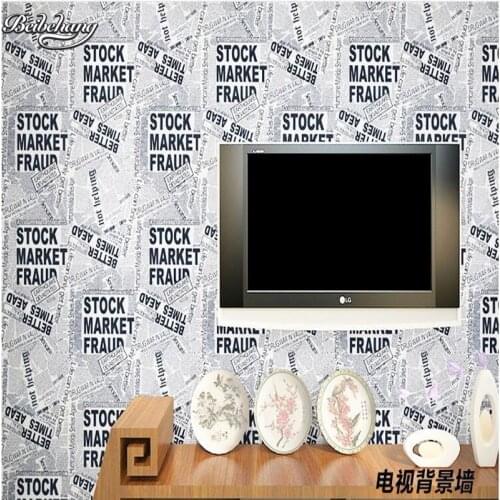 Beibehang Retro English newspaper dormitory dormitory wallpaper clothing store Western restaurant black and white newspaper