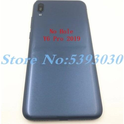 Original For Huawei Y6 2019 / Y6 Prime 2019 / Y6 Pro 2019 Back Battery Cover Door Housing case Rear With side key + Camera Lens