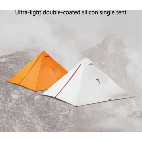 Pyramid tent waterproof Ultra-light double-coated silicon single tent onebedroom&one living room Extreme weight loss