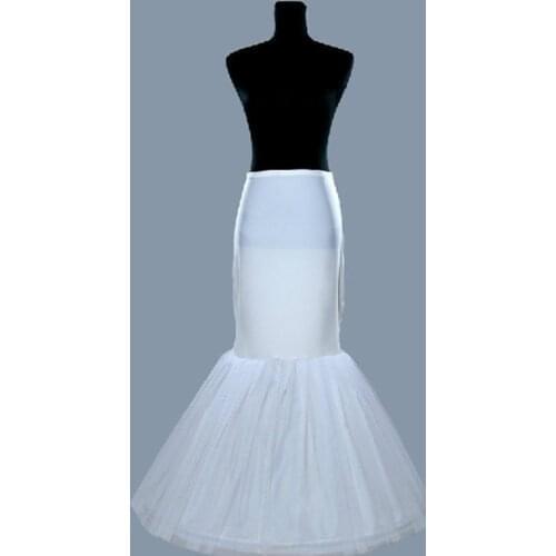 Mermaid Petticoat Slip 1 Hoop Bone Elastic Wedding Gown Crinoline Trumpet High Quality General Size White Dress Accessory