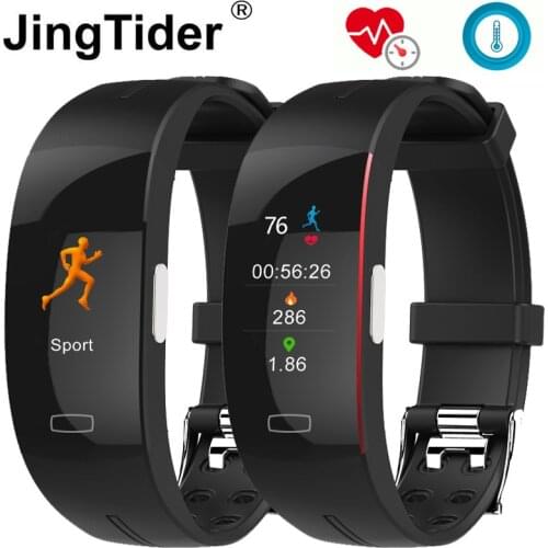 P3A Body Temperature Monitor Smart Wristband ECG+PPG Color Display Heart Rate Blood Pressure Smart Band Bracelet IP67 Waterproof