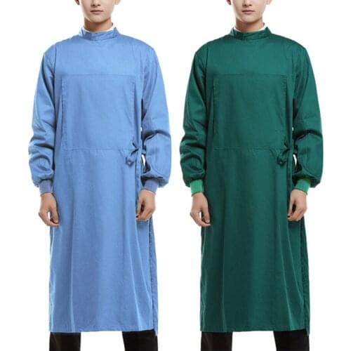 Nurse Uniform Men Women Lab Coat Long Sleeve Gowns Beauty Salon Workwear Nursing Scrubs Overalls Dentist Uniform Clothes