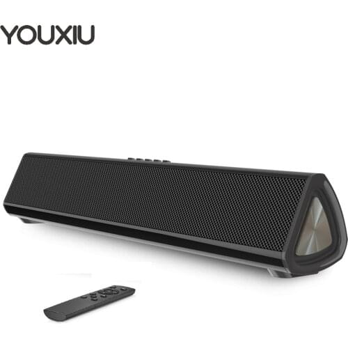 YOUXIU Bluetooth Speaker Stereo Sound TV Home Theater Soundbar Buit in 2200mAh Large batterry Loudspeaker