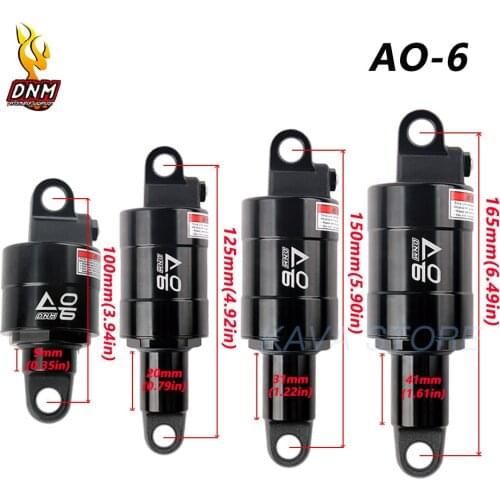 DNM AO-6 Mountain Bike Air Rear Shock Absorber Soft Tail 100 125 150 165mm Super Light Foldable Bicycle Accessories