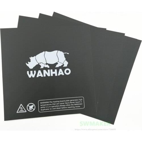 5pcs 220x220mm 200/214mm Wanhao i3 V2.1 3D printer spare parts printing heated bed sticker similar with Buildtak i3 heated plate