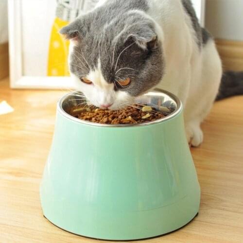 Vertebrae Protective Dog Bowl Non-slip Stainless Pet Bowl Tall-Feet Dog Food Water Feeder Both For Puppy And Large Pets