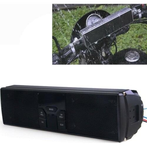 Motorcycle Bluetooth Audio Sound System APP Control LED Display MP3 TF USB FM Radio Stereo Speakers Anti-theft Power Amplifier
