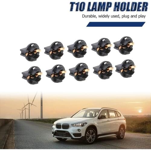10pcs T10 Twist Lock Wedge Bulb Socket Holder for Car Dashboard Instrument Cluster Light License Plate Dome Map Light