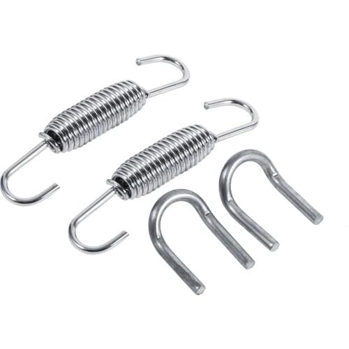 2pcs Motorcycle Exhaust System Fully Rotatable Stainless Steel Mounting Springs motorcycle exhaust pipe accessory