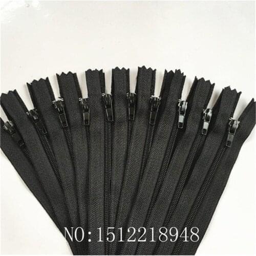 50pcs (24 Inch) 60cm Black Nylon Coil Zippers Tailor Sewer Craft Crafters &FGDQRS #3 Closed End