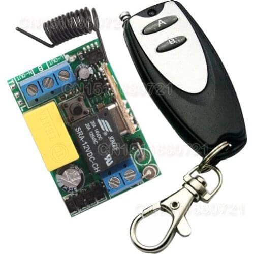 AC220V 1CH Remote Control Switch Light Lamp LED Fog Lamp Car Light Corridor Light Remote Control Switch Input 220v Output 220v