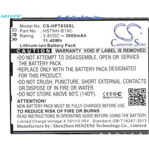 Cameron Sino 3000mAh Battery for HP 6301RA, 6401LA, Pomegranate, Slate 6 VoiceTab Dual SIM,Slate6 VoiceTab, Slate6 VoiceTab Plus