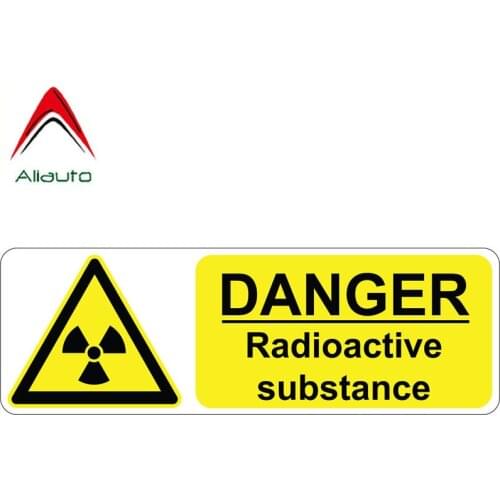 Aliauto Interest Reflective Car Sticker Danger Radioactive Substance Decoration Warning Mark Decal Waterproof PVC,13cm*4cm