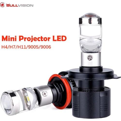 Auto Light H7 H8 H9 H11 H4 LED with Mini Projector Lens 9006 HB4 9005 HB3 Led Headlight with Lenses 25000 Lumens super bright