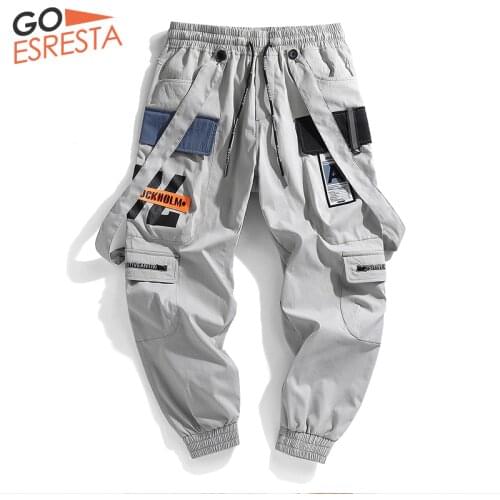 2020 Summer Casual Men Cargo Trousers Printing Loose Harem Joggers Sport Large Size Menstreetwear Clothing Hip-hop Pants Men