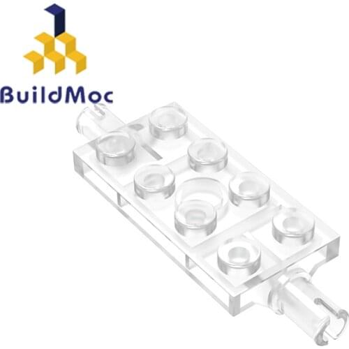 BuildMOC 30157 Plate Modified 2 x 4 with Pins For Building Blocks Parts DIY LOGO Educational Creative gift Toys