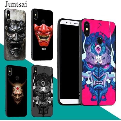 Japanese Oni Hannya Demon Mask Case For Redmi Note 9 Pro 9S 8T 8 Pro 9A 9C For Mi 9 9T Note 10 Lite For POCO X3 Couqe