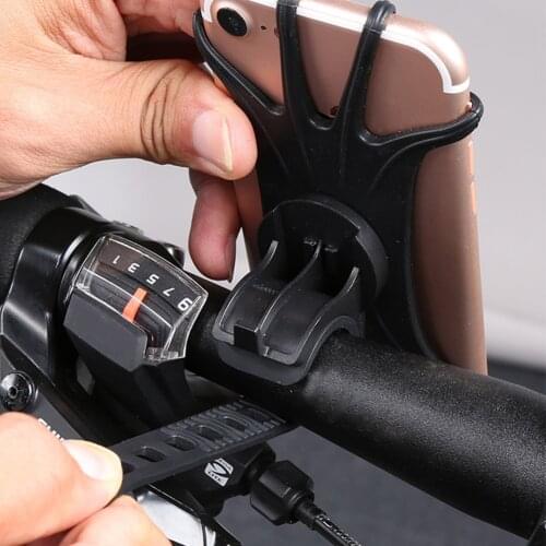 Motorcycle Bicycle Mobile Phone Holder Silicone Bike Handlebar Stand Mount Bracket Bike Mount Phone Holder