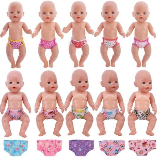 Baby Doll Underwear Diapers Doll Pajamas Accessories Fit 18 Inch&43Cm Doll&New Born Baby&Our Generation Doll Girls Toy Gifts