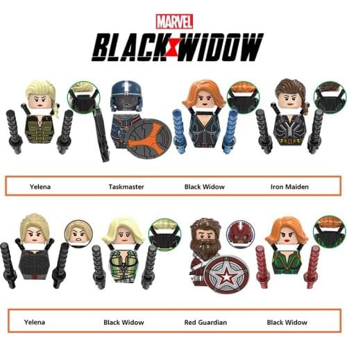 Marvel Super Hero Avengers Figures Black Widow Taskmaster Red Guardian Yelena Building Blocks Figures Toys Kid Gift