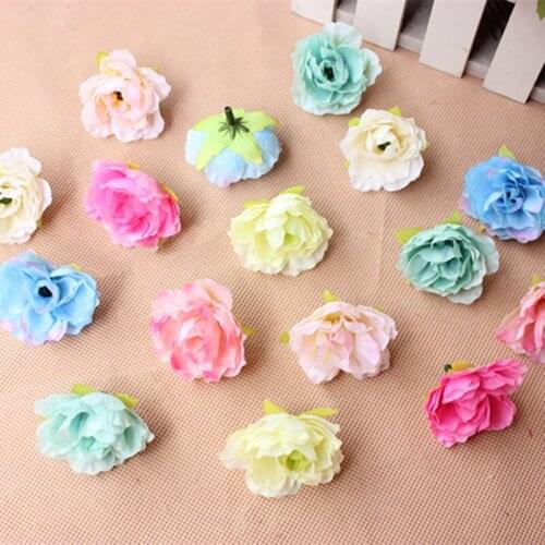 3.5CM Head,80PCS Artificial Silk Mini Hibiscus Heads,Small Rosas Artificiais for Hair,Garland,Wedding Wrist Corsage,Scrapbooking