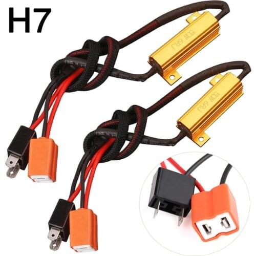 Canceler Decoder Light Error Free Car Repair Tool Accessories 2X H7 50W 6Ω LED Canbus Load Resistor Warning
