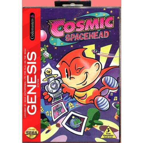 Cosmic Spacehead 16 Bit MD Game Card Include Retail Box For Sega Genesis & Mega Drive