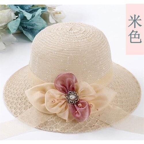 Summer Beach Sun Hat Women Boho Vintage Floral Hollow Out Crochet Bucket Hats Casual Fashion Fisherman Caps