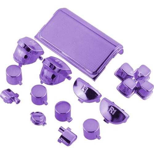 13PCS/Lot Fashion Full Buttons Mod Kits Set Chrome Gold For Playstation 4 for PS4 Controller Joystick Video 1set 7colors