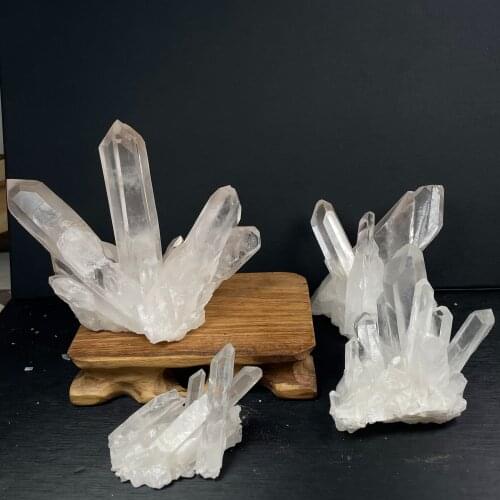 Natural White Crystal Clear Cluster Energy Ornaments Mineral Specimen Decor