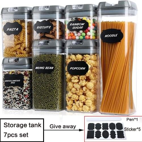 Plastic storage bottle food storage container grain cans airtight flour pasta kitchen pantry refrigerator Storage tool tank