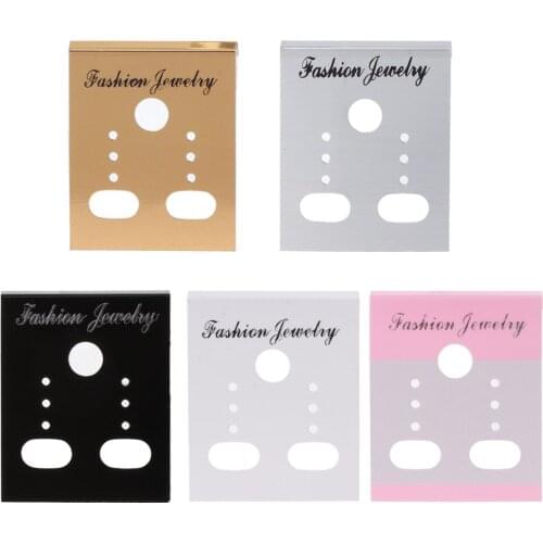 100Pcs Earring Plastic Display Cards Ear Stud Hang Holder Tag Jewelry Display
