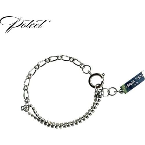 POTCET Unisex letter Bracelet Geometric Hip Hop Personality Party Travel Commemorative Jewelry