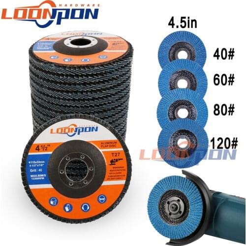 115mm/4.5inch Professional Flap Discs Sanding Discs Grinding Wheels Blades For Angle Grinder 40/60/80/120Grit 10Pcs