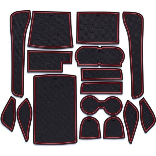 Anti-Slip Rubber Gate Slot Mats Cup Mat for Toyota Crown 2013 2014 2015 2016 2017 2018 S210 210 XIV 14th Gen Accessories Sticker