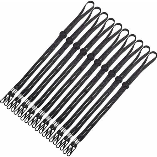 10pcs Adjustable Mask Lanyard Face Mask Extender Ear Savers Mask Strap Holder Diy Making Supplies Mask Sewing Elastic Band Cord