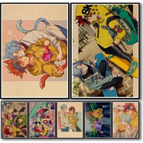 WTQ Retro Poster SK8 The Infinity Canvas Painting Anime Posters Wall Decor Wall Art Picture for Living Room Decor Home Decor