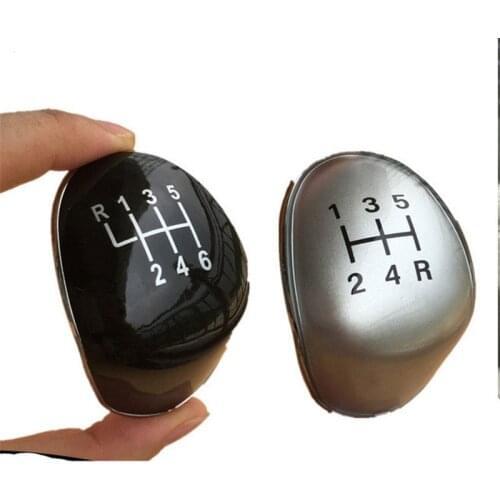 Silver / Black Car Gear Shift Knob Badge Emblem Cap Cover 5/6 Speed For Ford Focus MK2 MK3 Fiesta MK7 C-max B-max Galaxy Kuga