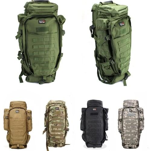 60L Military Tactical Molle Rifle Backpack Nylon Waterproof Outdoor Hunting Rucksack Climbing Travel Camping Hiking Assault Bag