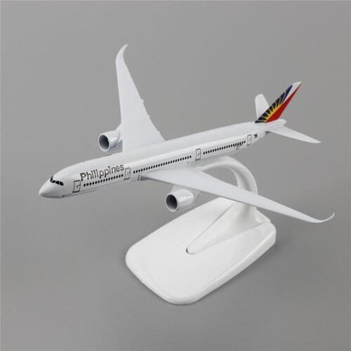 TAIHONGYU 16cm Airbus350 Airlines A-350 Philippines Air Aircraft Plane Diecast Model w/Stand Collections Diecast Toys Gift