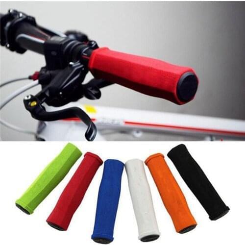 High elasticity silicone 2PCs Bike Racing Bicycle Motorcycle Handle Bar Foam Sponge Grip Cover Soft Non-slip shockproof accessor
