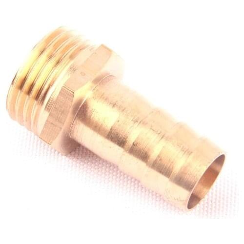 15pcs 1/2 Inch to 14mm Brass Thread Connector Home Garden Brass Straight Fittings