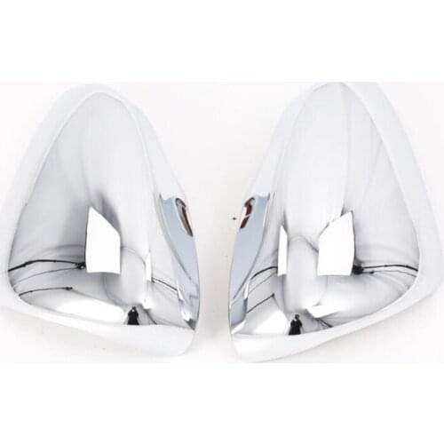 For Ford Focus Sedan/Hatchback 2019 2PCS Car Rearview Side Mirror Cover Trim Carbon Fiber ABS Chrome Car Styling Accessories