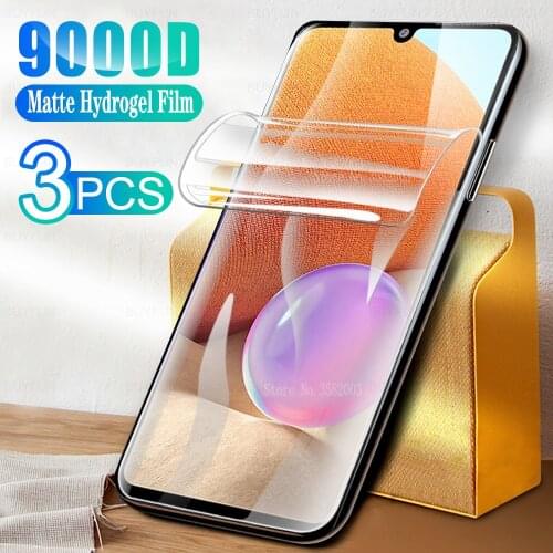 3pcs matte hydrogel film for samsung a32 4G 5G no fingerprint screen protector on samsun a32 a 32 32a 2021 samsunga32 soft film