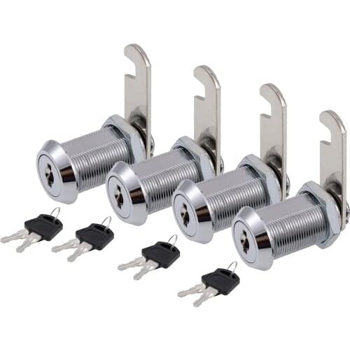 4 Pcs 30mm Cam Locks Door Cabinet Mailbox Drawer Cupboard Locker Security Furniture Locks With Keys